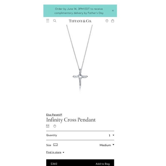 Jewelry Infinity Cross Pendant Tiffany Co Poshmark